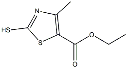 Ethyl-2-mercapto-4-methylthiazole-5-carboxylate Struktur