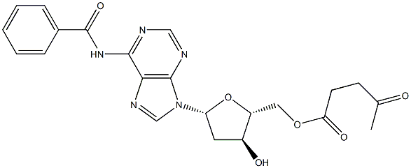 N6-Benzoyl-5'-O-levulinoyl-2'-deoxyadenosine Struktur