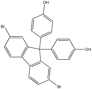 2,7-Dibromo-9,9-bis(4-hydroxyphenyl)fluorene Struktur