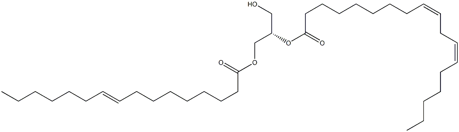 1-(9Z-hexadecenoyl)-2-(9Z,12Z-octadecadienoyl)-sn-glycerol Struktur