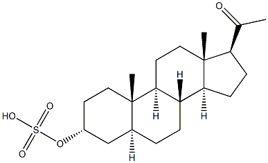 5-alpha-pregnan-3-alpha-ol-20-one sulfate Struktur