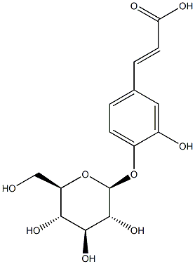 4-O-beta-glucopyranosyl caffeic acid Struktur