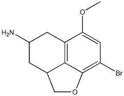 syn-4-amino-8-bromo-6-methoxy-2a,3,4,5-tetrahydro-2H-naphtho(1,8-bc)furan Struktur