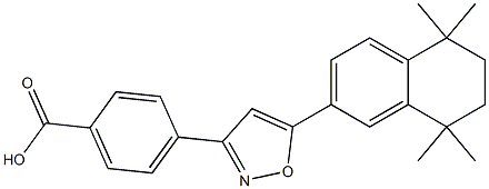 4-(5-(5,6,7,8-tetrahydro-5,5,8,8--tetramethylnaphthalen-2-yl)isoxazol-3-yl)benzoic acid Struktur