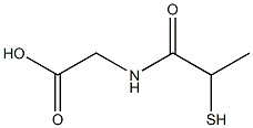 N-(2-mercaptoproprionyl)-glycine Struktur