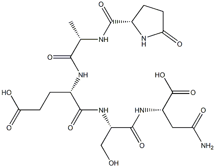 pyroglutamyl-alanyl-glutamyl-seryl-asparagine Struktur