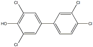 3,3',4',5-tetrachloro-4-hydroxybiphenyl Struktur