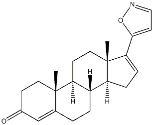 17-(5'-isoxazolyl)androsta-4,16-dien-3-one Struktur