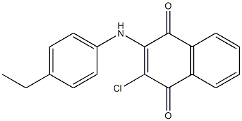 2-chloro-3-((4-ethyl-phenyl)-amino)-1,4-naphthalendione Struktur