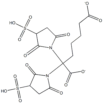 bis(sulfosuccinimidyl)pimelate Struktur