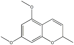 5,7-dimethoxy-2-methyl-2H-benzopyran Struktur