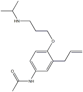 N-isopropyl-3-(4-acetylamino-2-allylphenoxy)propylamine Struktur