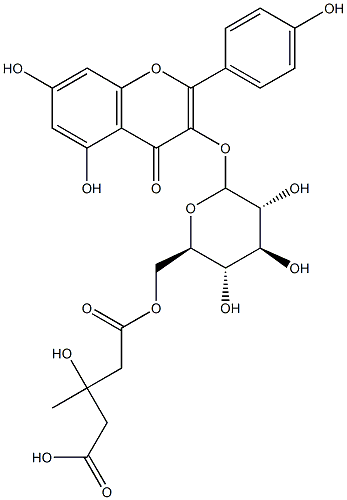 kaempferol 3-O-glucopyranoside-6''-(3-hydroxy-3-methyl glutarate) Struktur