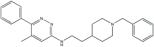 3-(2-(1-benzylpiperidin-4-yl)--ethylamino)-5-methyl-6-phenylpyridazine Struktur