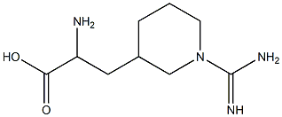 2-amino-3-(1-carbamimidoylpiperidin-3-yl)propanoic acid Struktur