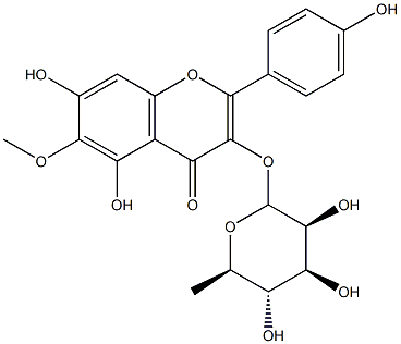 6-methoxykaempferol 3-O-rhamnoside Struktur