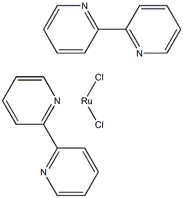 dichlorobis(2,2'-bipyridine)ruthenium Struktur