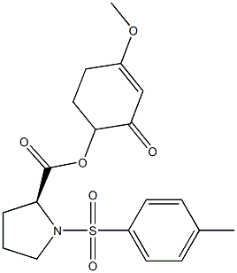 6-(N-tosylprolyloxy)-3-methoxycyclohex-2-enone Struktur