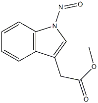 1-nitrosoindole-3-acetic acid methyl ester Struktur