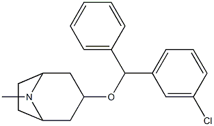 3'-chloro-3-(diphenylmethoxy)tropane Struktur