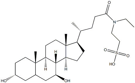 N-ethyltauroursodeoxycholic acid Struktur