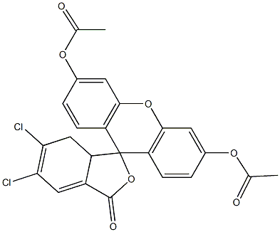 2,7-dihydrodichorofluorescein diacetate Struktur