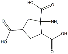 1-aminocyclopentane-1,2,4-tricarboxylic acid Struktur