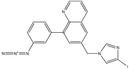 8-(3-azidophenyl)-6-((4-iodo-1H-1-imidazolyl)methyl)quinoline Struktur