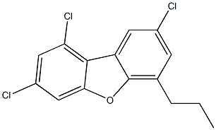 6-PROPYL-1,3,8-TRICHLORODIBENZOFURAN Struktur