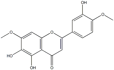 5,6,3'-TRIHYDROXY-7,4'-DIMETHOXYFLAVONE Struktur