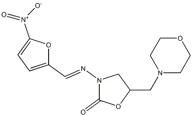 5-MORPHOLINOMETHYL-3-(5-NITROFURFURYLIDENEAMINO)OXAZOLIDON. Struktur