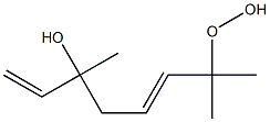 7-HYDROPEROXY-3,7-DIMETHYL-OCTA-1,5-DIENE-3-OL Struktur