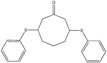 3,7-BIS(PHENYL-THIO)CYCLOOCTANONE Struktur