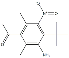 2-AMINO-1-TERT-BUTYL-3,5-DIMETHYL-6-NITRO-4-ACETYLBENZENE Struktur