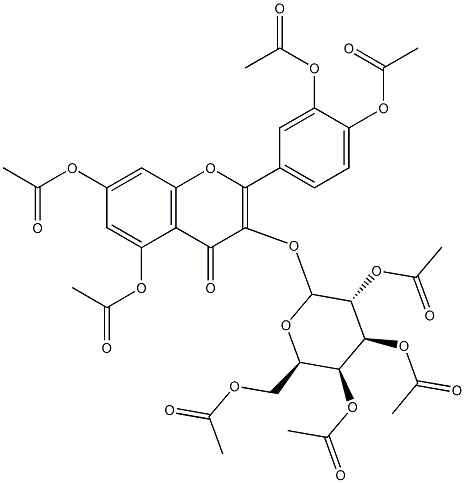 QUERCETIN-3-O-GALACTOSIDEOCTAACETATE Struktur