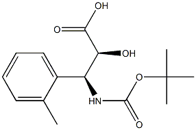 N-Boc-(2S,3S)-3-Amino-2-hydroxy-3-(2-methyl-phenyl)-propanoic acid Struktur