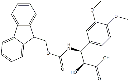 N-Fmoc-(2S,3S)-3-Amino-2-hydroxy-3-(3,4-dimethoxy-phenyl)-propanoic acid Struktur