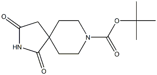 1,3-Dioxo-2,8-diaza-spiro[4.5]decane-8-carboxylic acid tert-butyl ester Struktur