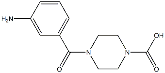 4-(3-Aminobenzoyl)-piperazine-1-carboxylic acid Struktur