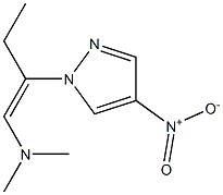 4-Dimethylamino-3-(4-nitro-pyrazol-1-yl)-but-3-en- Struktur