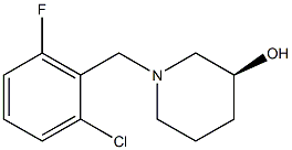 (3S)-1-(2-chloro-6-fluorobenzyl)piperidin-3-ol Struktur