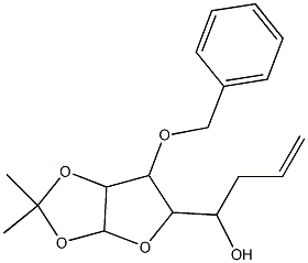 1-(6-Benzyloxy-2,2-dimethyl-tetrahydro-furo[2,3-d][1,3]dioxol-5-yl)-but-3-en-1-ol Struktur