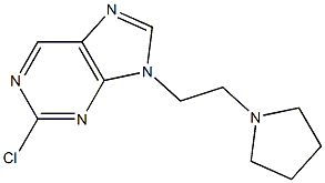 2-chloro-9-(2-pyrrolidin-1-ylethyl)-9H-purine Struktur