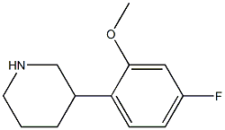 3-(4-fluoro-2-methoxyphenyl)piperidine Struktur