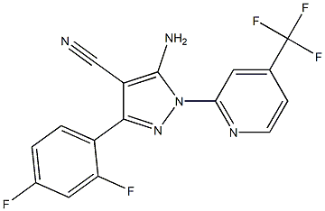 5-amino-3-(2,4-difluorophenyl)-1-[4-(trifluoromethyl)pyridin-2-yl]-1H-pyrazole-4-carbonitrile Struktur