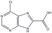 6-chloro-9H-purine-8-carboxylic acid Struktur