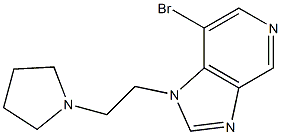 7-bromo-1-(2-pyrrolidin-1-ylethyl)-1H-imidazo[4,5-c]pyridine Struktur