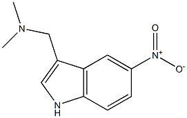 N,N-dimethyl-1-(5-nitro-1H-indol-3-yl)methanamine Struktur