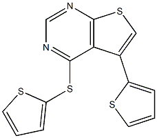 5-(2-THIENYL)-4-(2-THIENNYLTHIO) THIENO[2,3-D]PYRIMIDINE Struktur