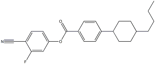 4-CYANO-3-FLUOROPHENYL 4-(4-BUTYLCYCLOHEXYL)BENZOATE Struktur